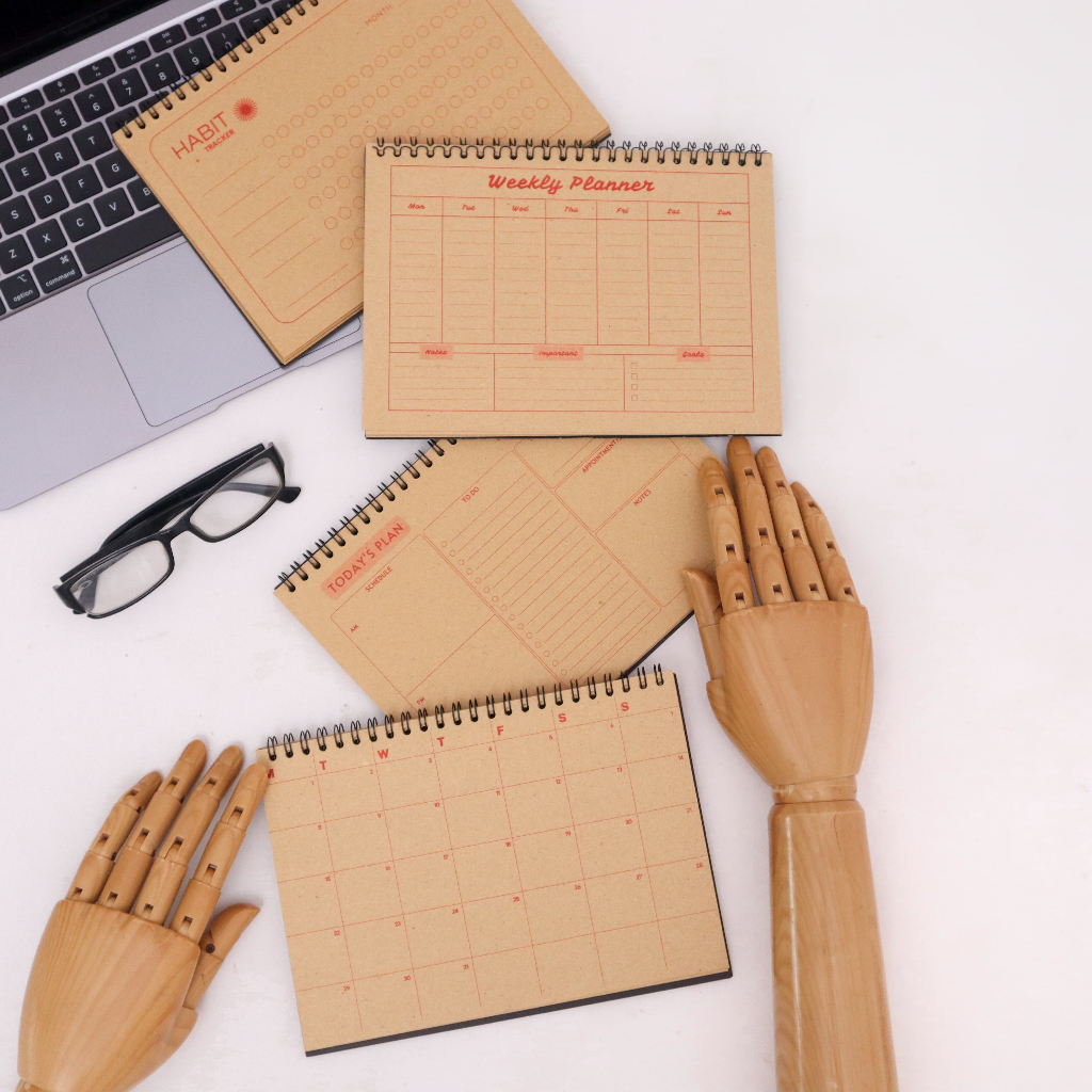 

NOTEBOOK PLANNER/TODAY'S PLAN/WEEKLY/MONTHLY/HABIT TRACKER PERFECT FOR PLANNER A5 ( SPIRAL ATAS )