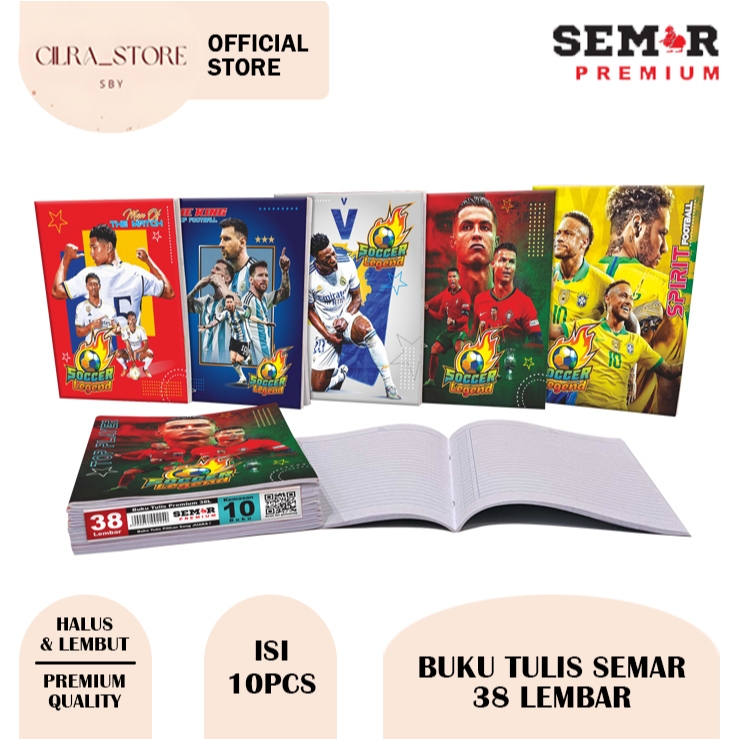 

Book | Buku Tulis Semar Premium All Series 38 Lembar (10PCS)