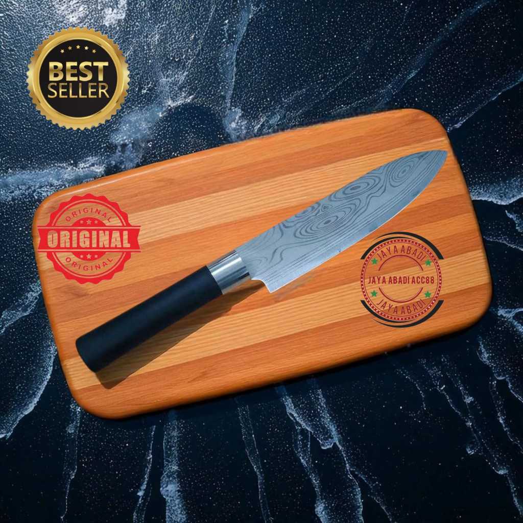 NEW  Pisau Dapur Chef Damascus Pattern ASLI Pisau Daging  Stainless Steel