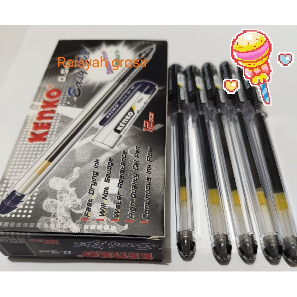 

pulpen kenko easy jel 0,5 hitam original