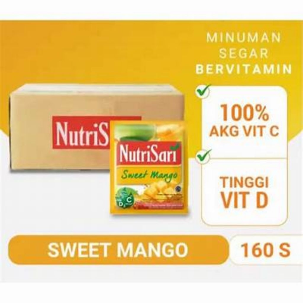 

Nutrisari Sweet Mango 11g 1dus isi 160pcs