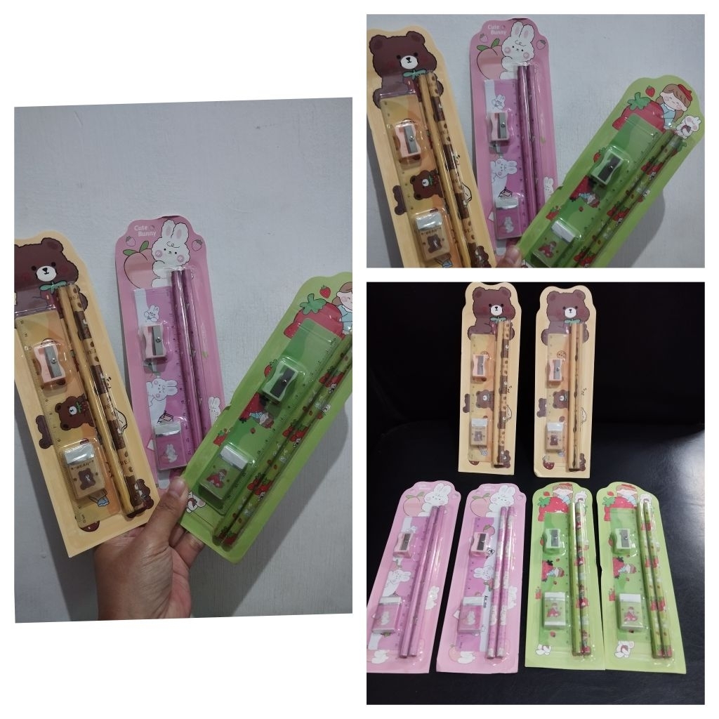 

Alat Tulis Sekolah 5in1/Alat Tulis isi 5/Stationery/Souvenir Ulang Tahun Anak/Kado Anak/Kado Ultah Anak