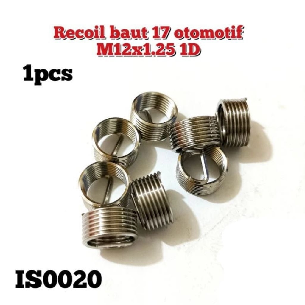 1Pcs Recoil M12X1.25 1D Recoil Baut 17 Otomotif