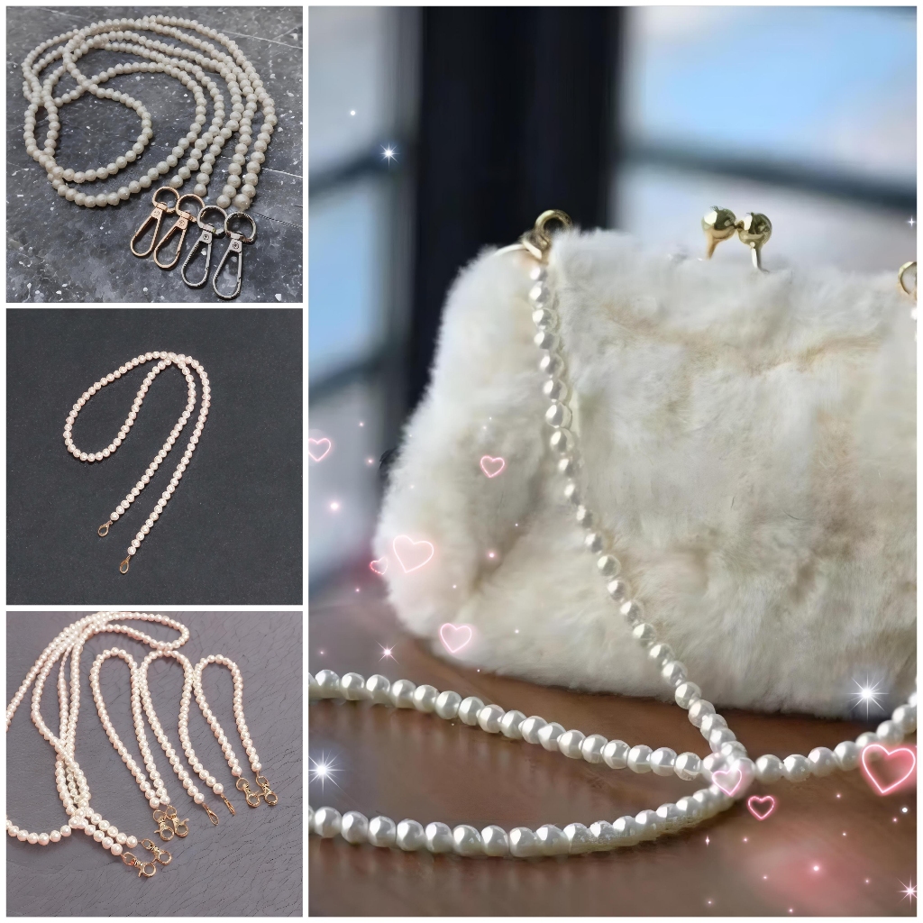 Tali Tas Selempang Mutiara Panjang Dan Pendek