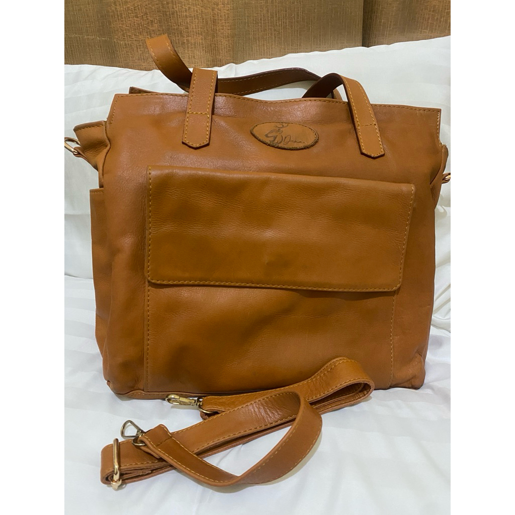[PRELOVED] Tote Bag - Tas Kulit Asli Garut - Personal custom