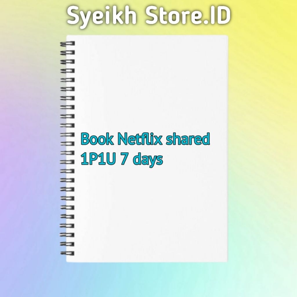 

Buku Netflix shar 1P1U 7hari Book Netflix shared 1P1U 7 days
