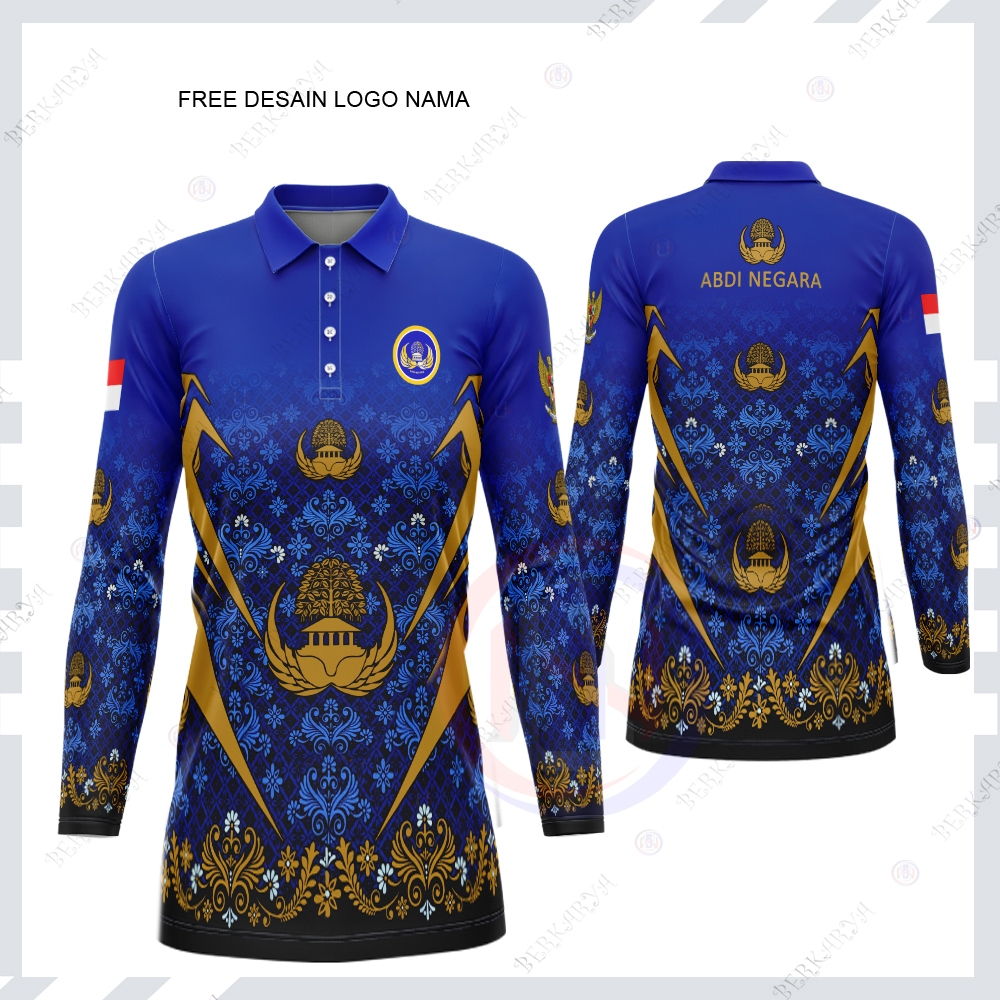 KAOS POLO JERSEY TUNIK KORPRI MUSLIMAH / BAJU KORPRI WANITA / BAJU GURU TUNIK BATIK KORPRI PRINTING