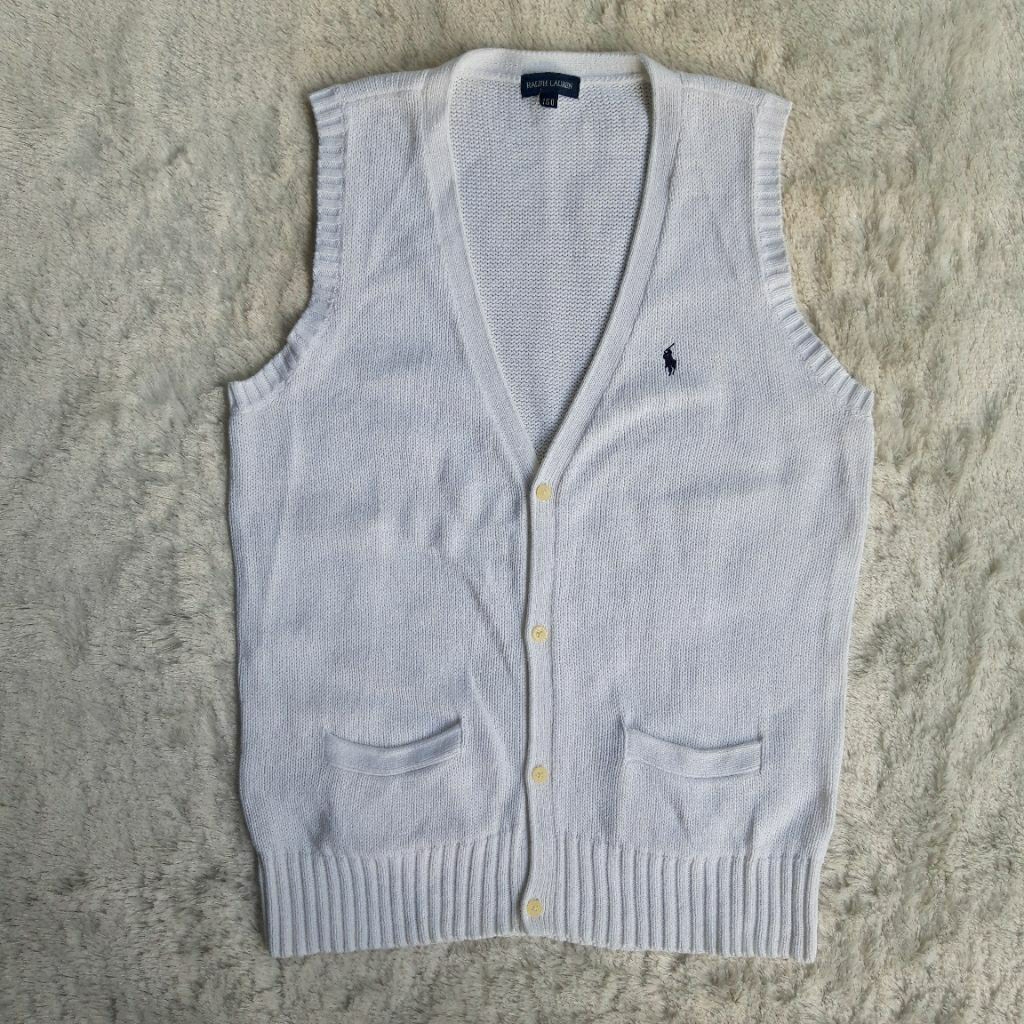 vest knit ralph lauren putih