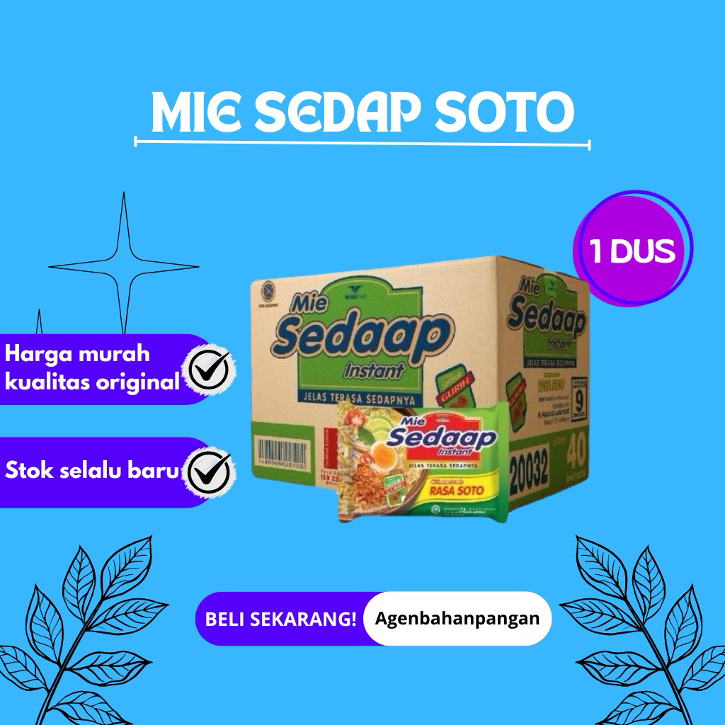 

Mie sedap soto 1dus, exp lama,original pabrik