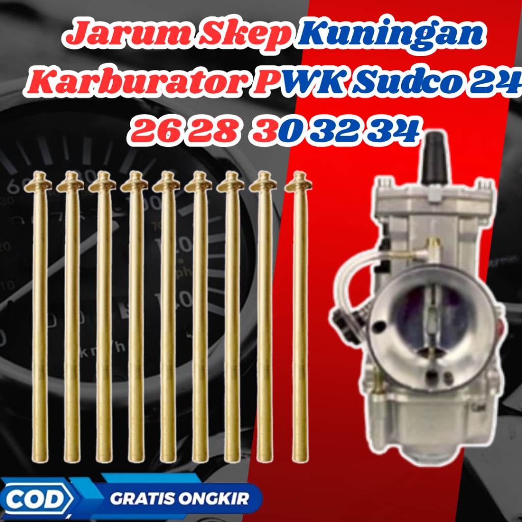Jarum Skep Kuningan Karbu Karburator PWK Sudco 24 26 28 30 32 34 Original jarum PWk