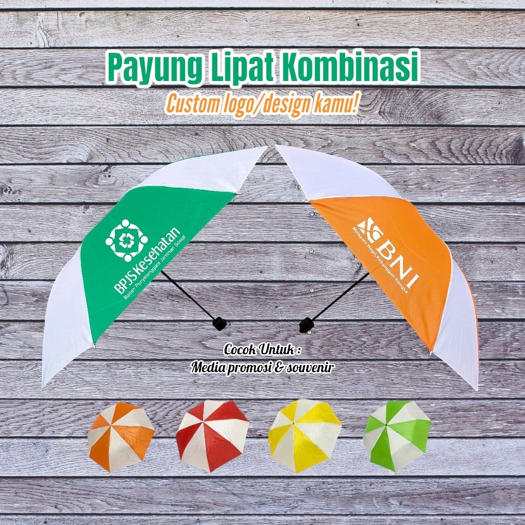 PAYUNG PROMOSI/PAYUNG LIPAT CUSTOM LOGO/SOUVENIR PAYUNG/CUSTOM PAYUNG