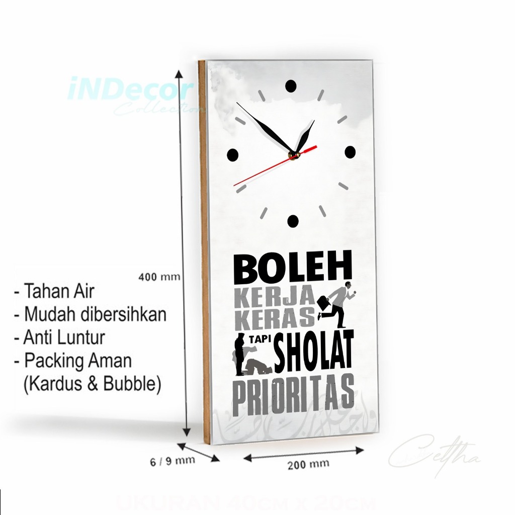Jam Dinding Quotes Motivasi Islami Dekorasi Hiasan Dinding Islami