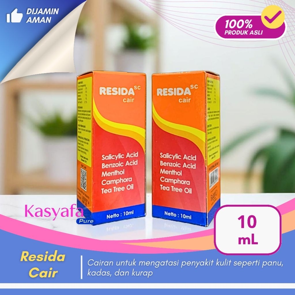 Kasyafa Pure | Resida SC Cair Obat Panu Kadas Kudis Kurap Kutu Air 10ml | Pengganti Kalpanax Cair 10