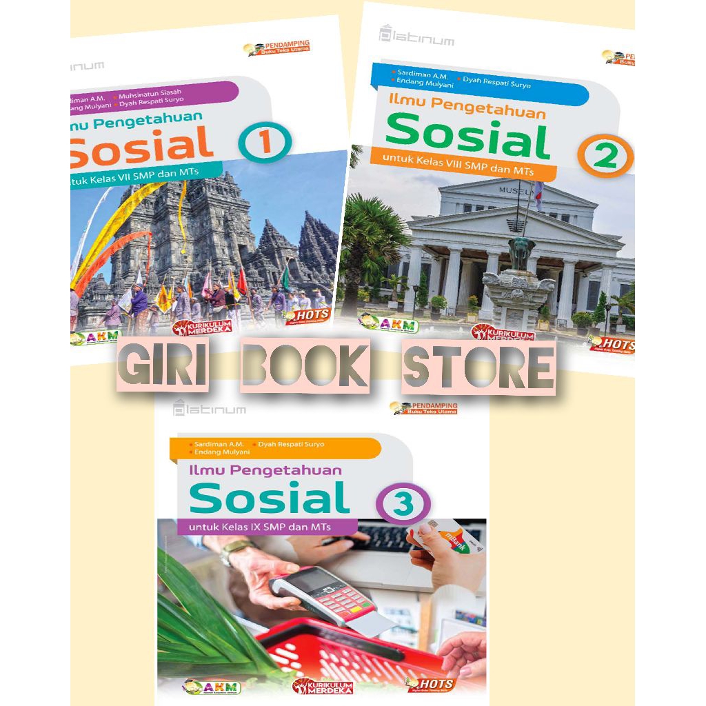Buku Platinum IPS SMP/MTS Kelas 7 8 9  Kurikulum Merdeka Penerbit Tiga Serangkai Revisi Terbaru 2025