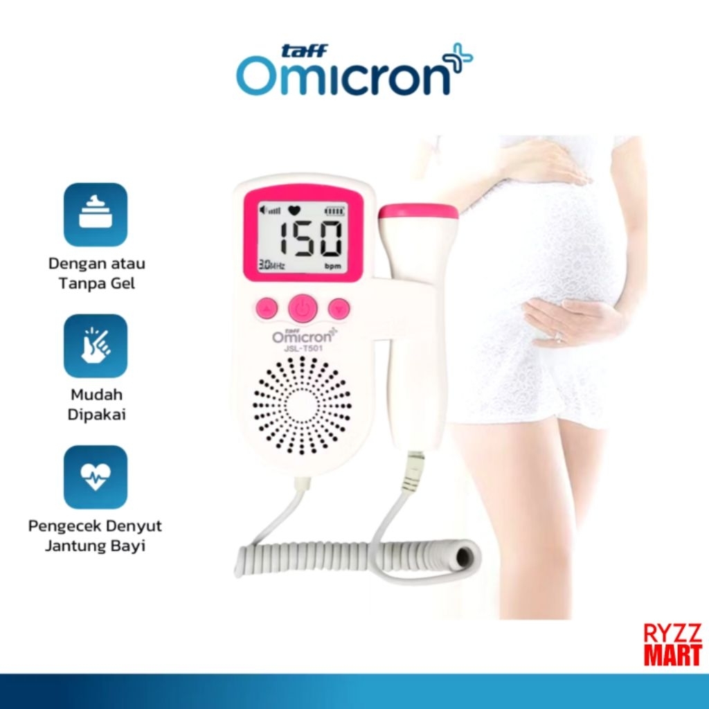 TaffOmicron Deteksi Jantung Janin Bayi Fetal Doppler - Deteksi Detak Jantung Janin Bayi Fetal Dopple