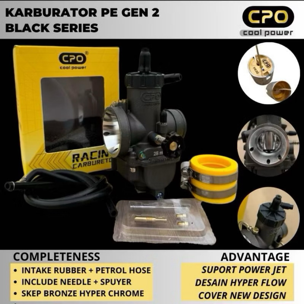 Karbu PE Karburator PE CPO 24 26 28 30 GEN 2 Cool Power Racing