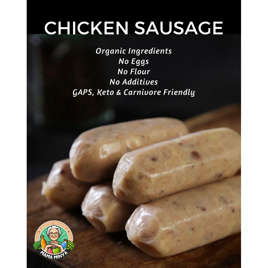 

SOSIS AYAM ORGANIK (TANPA TEPUNG & TELUR) / CHICKEN SAUSAGE (no flour) 250 gr