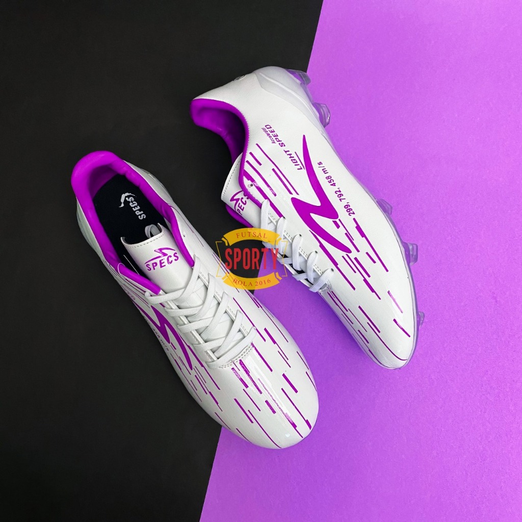 Sepatu Bola Specs Putih Ungu Reborn Warna Terbaru Cod Bayar Ditempat Garansi toko