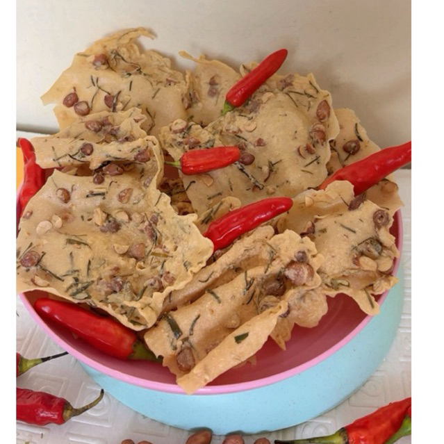 

Peyek Kacang Tanah rasa Pedas cabe Rawit, renyah gurih pedas nampol cod