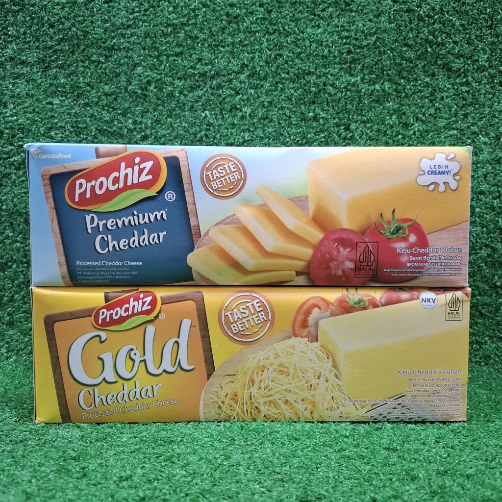 

Prochiz Gold / Cheddar / Spready Cheese Keju 2kg Lokal HALAL