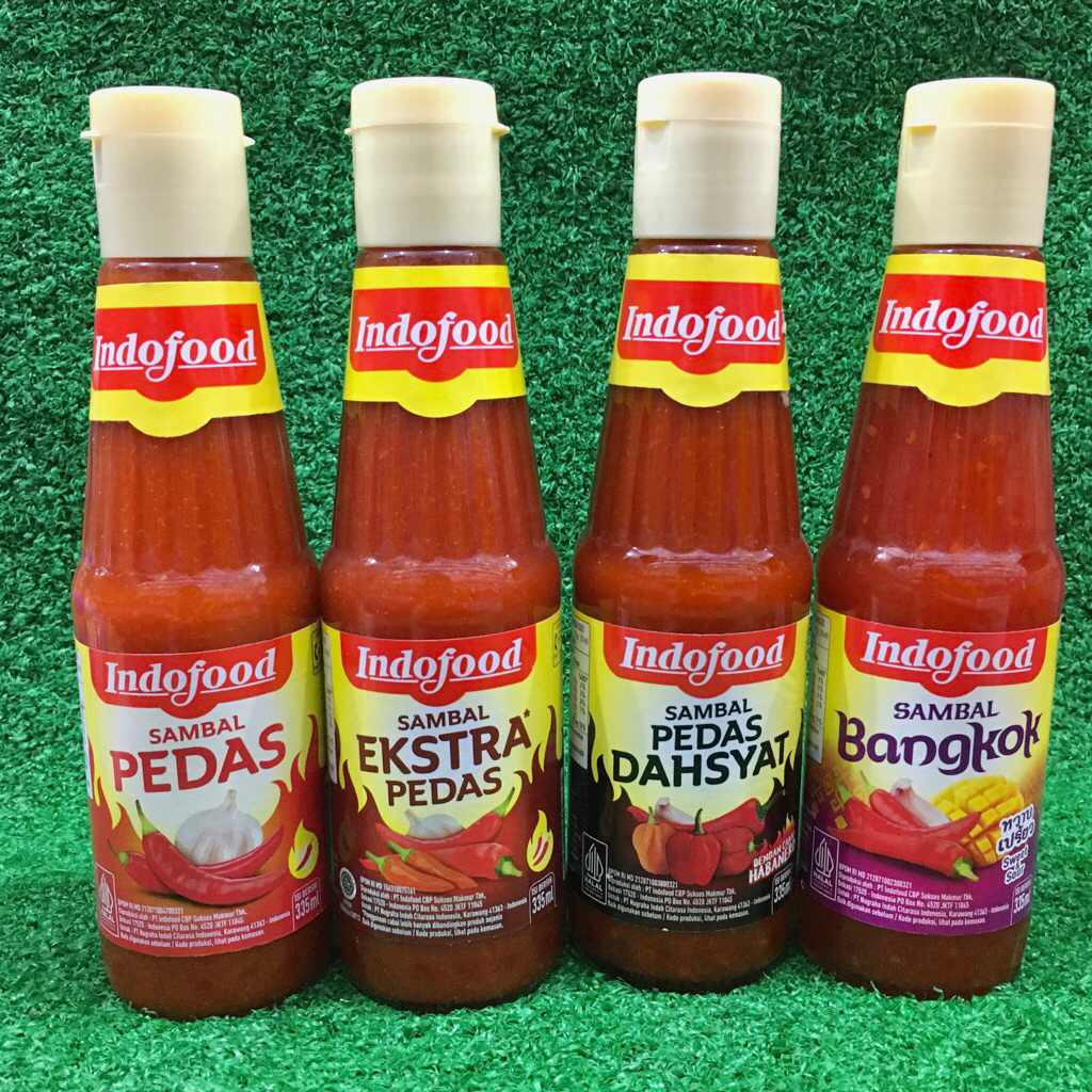 

Indofood Saus Sambal Pedas / Habanero / Bangkok Chili Sauce 335ml Lokal HALAL