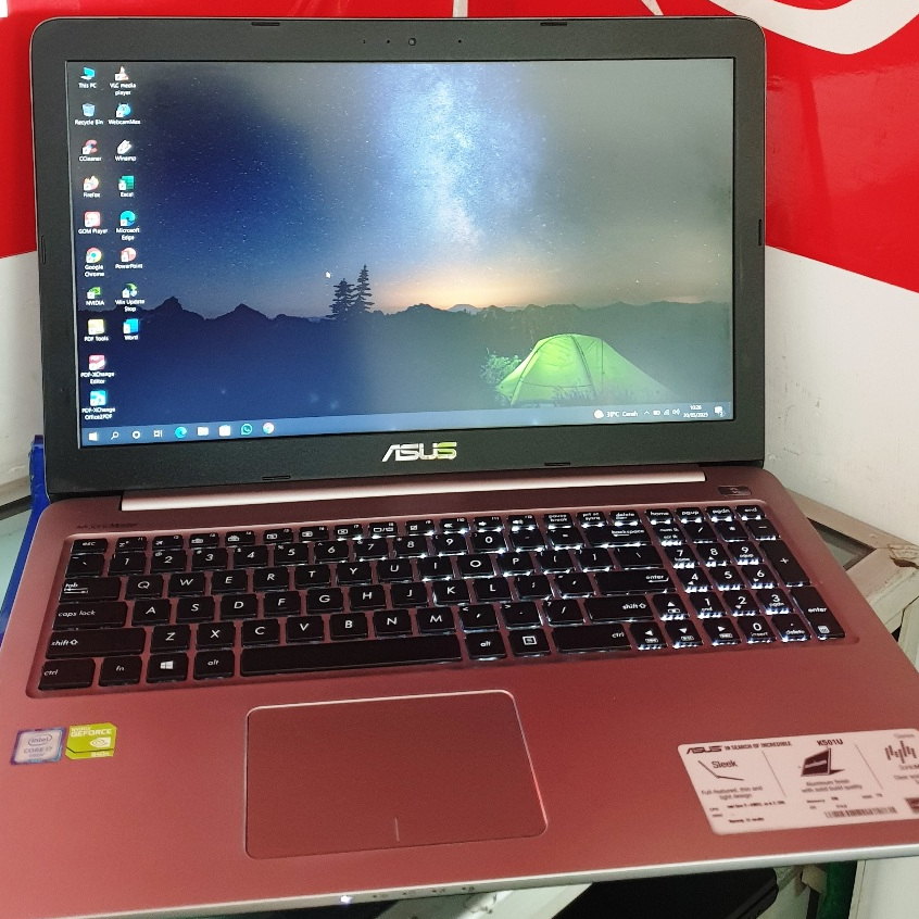 ASUS K501 CORE I7 RAM 8GB SSD 256GB DUAL VGA KEYBOARD NYALA BODY SLIM NORMAL