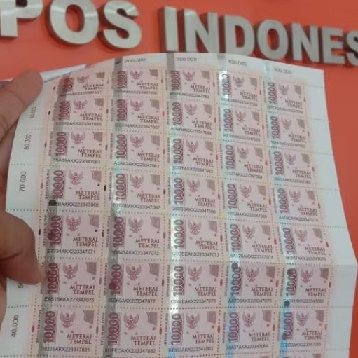 

10 PCS METERAI TEMPEL 10000 ASLI POS INDONESIA