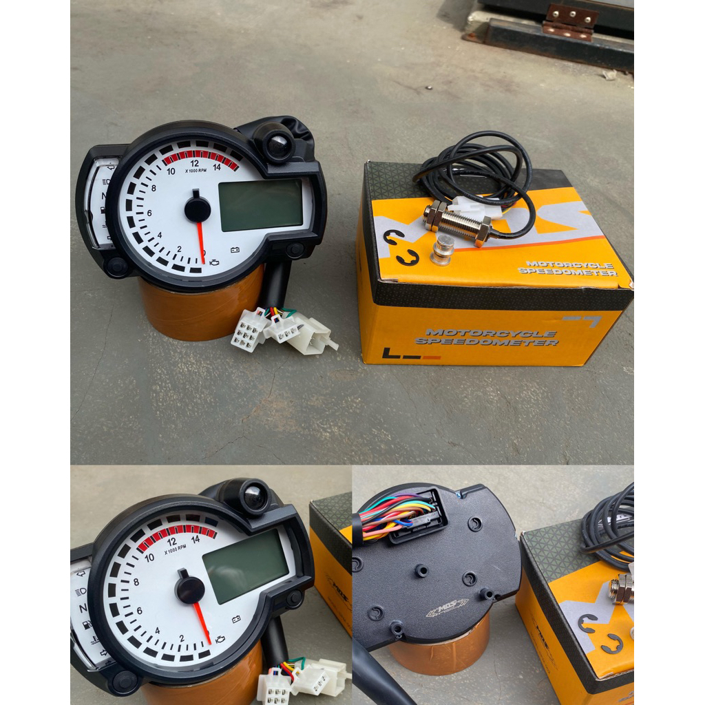 SPIDO SPEEDOMETER SPEDO KOSO RX2N MOS LAYAR PUTIH SPEEDOMETER DIGITAL IMPORT MOS SET SENSOR SET BRAK