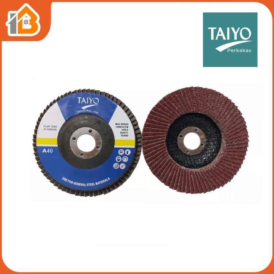 TAIYO MATA GERINDA AMPLAS SUSUN FLAP DISC 4 INCH / FLAP DISC INDUSTRIAL