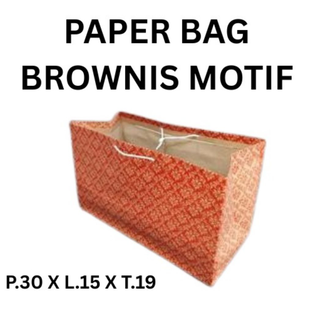 

Paper Bag Kotak Brownis Motif Batik isi 12pcs