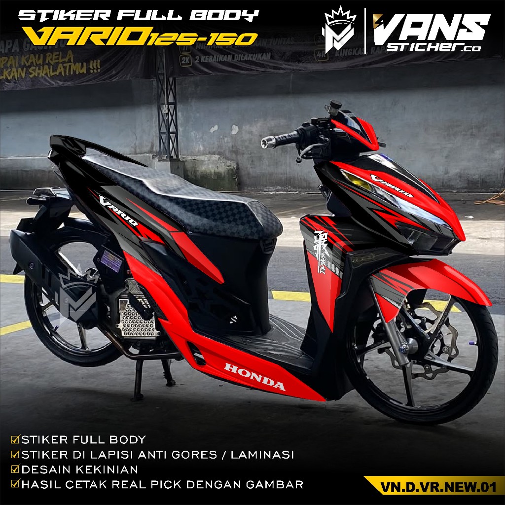 (COD) Sticker Decal Full Body Motor Honda Vario 125 150  2017 2018 2019 2020 2021 2022 Stiker Skotle