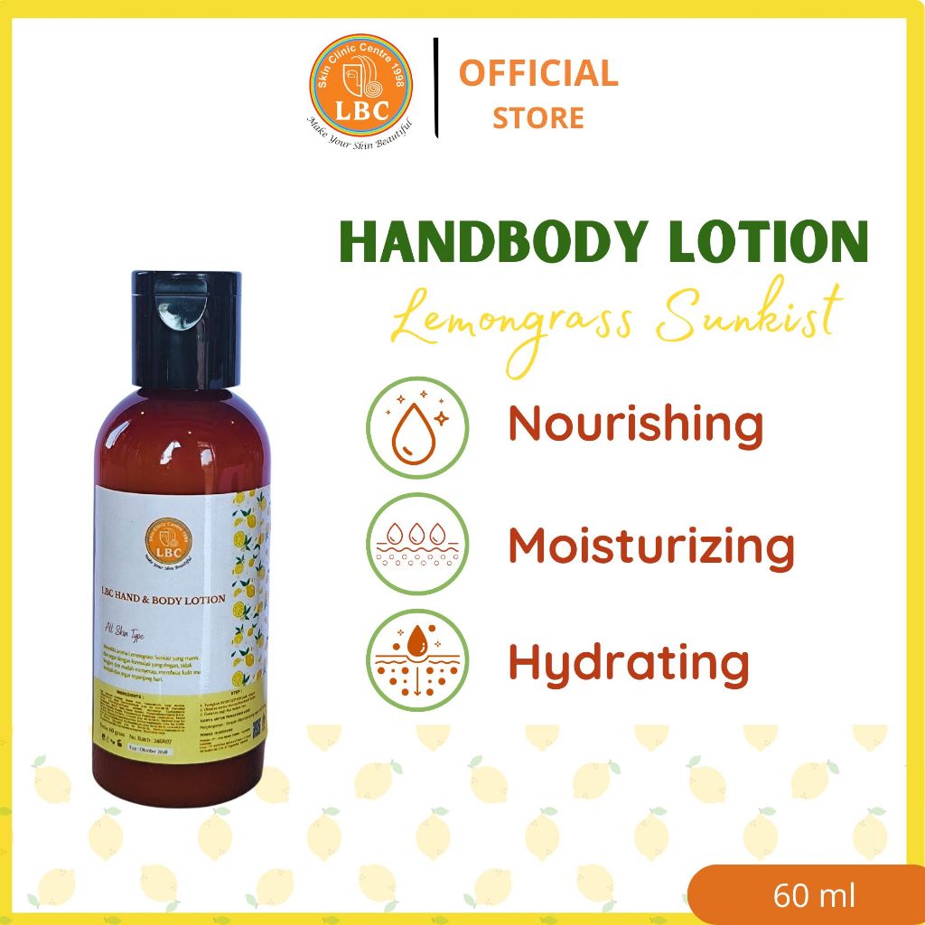 Travel size LBC Body Lotion 60 ml (Lemongrass Sunkist- Limited Edition)