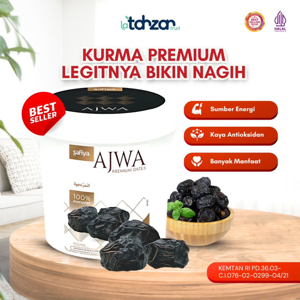 

Kurma Ajwa Super 850 gr Kurma Ajwa Safiya Kemasan Ember Asli Madinah Qualitas Premium Oleh Oleh Haji Umroh