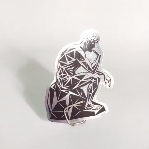 

Sticker hologram Thinker Statue Motif Diamond Filosofi Pemikir Untuk hp laptop motor helm