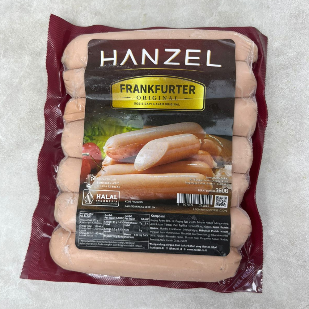 

Sosis Sapi dan Ayam Frankfruter 360 gr 7 pcs Hanzel
