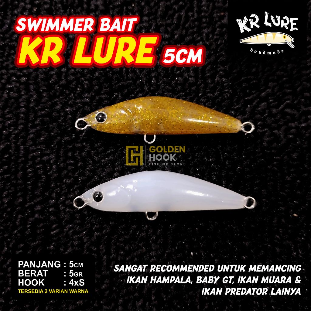 Swim Glue KR lure 5cm Tanpa Hook•Umpan Hampala / Sebarau / Palung