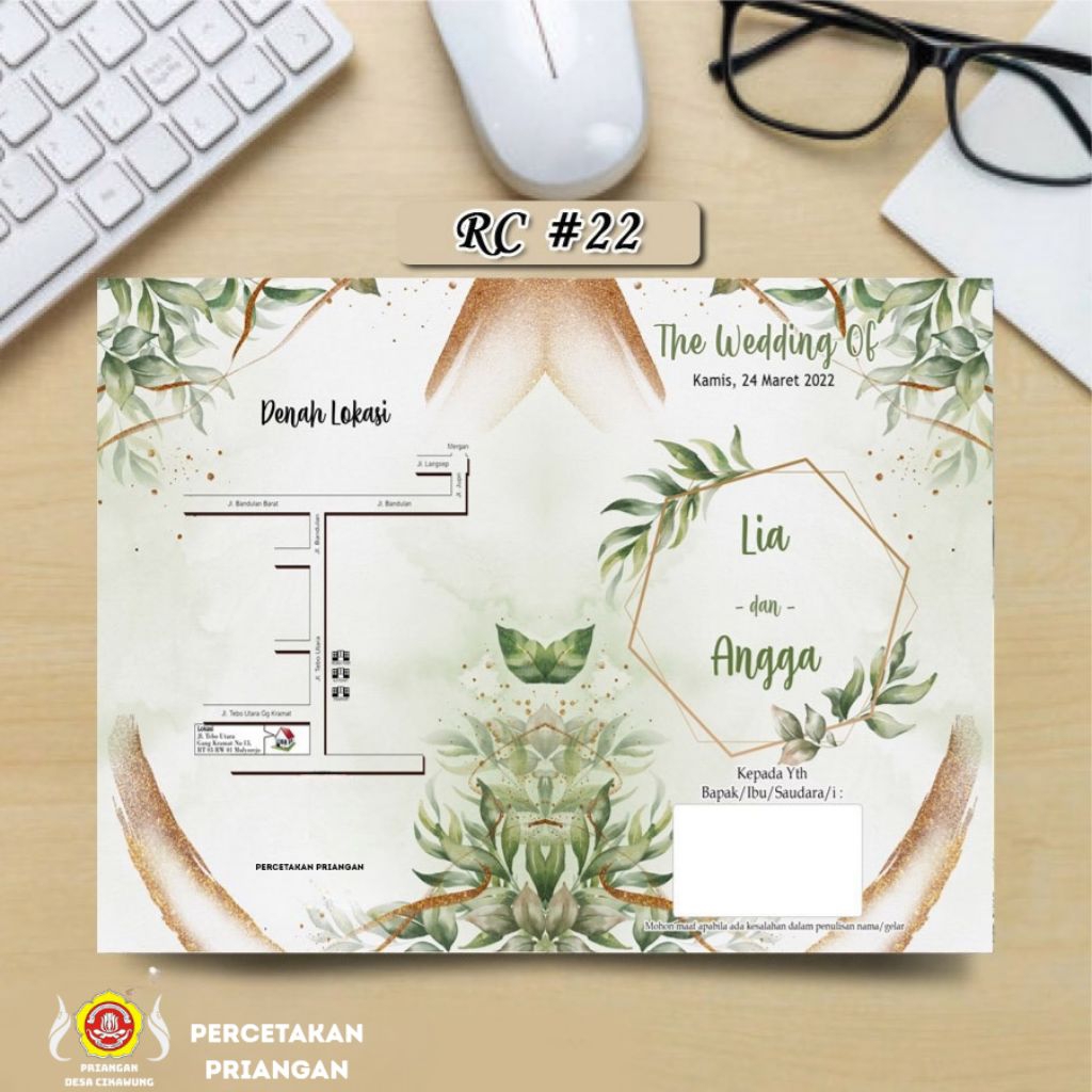 

Undangan Rustic - Kertas BC 160 Gsm - Undangan Pernikahan