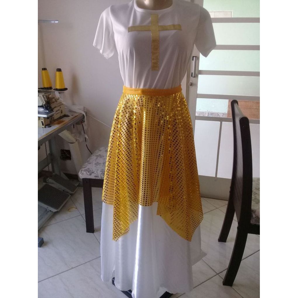 Rok dance/ rok menari gereja dari bahan lamborci