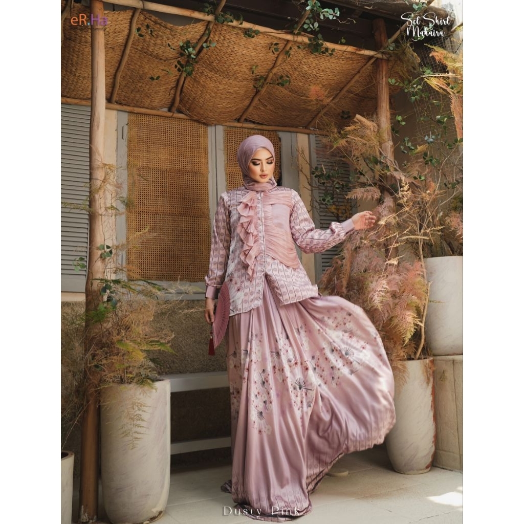 [eR.Ha Daily] GAMIS SYARI TERBARU / SETELAN ROK PREMIUM " MAKAIRA SET " BY ER.HA