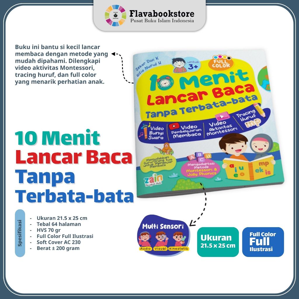 Zain - Buku 10 Menit Lancar Baca Tanpa Terbata bata - Belajar Membaca untuk Anak