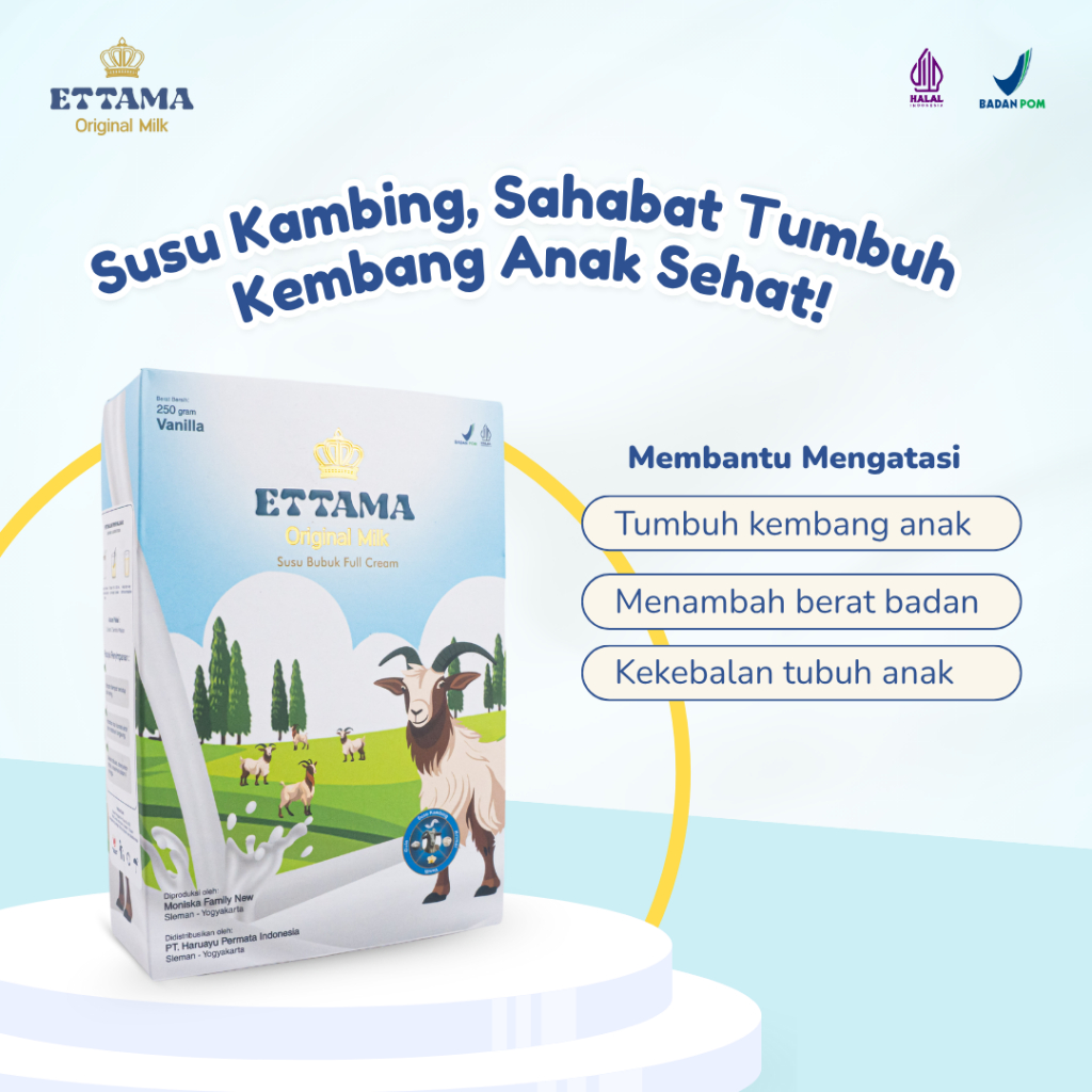 

ETTAMA – Susu Kambing Etawa untuk Tumbuh Kembang dan Menambah Berat Badan Anak
