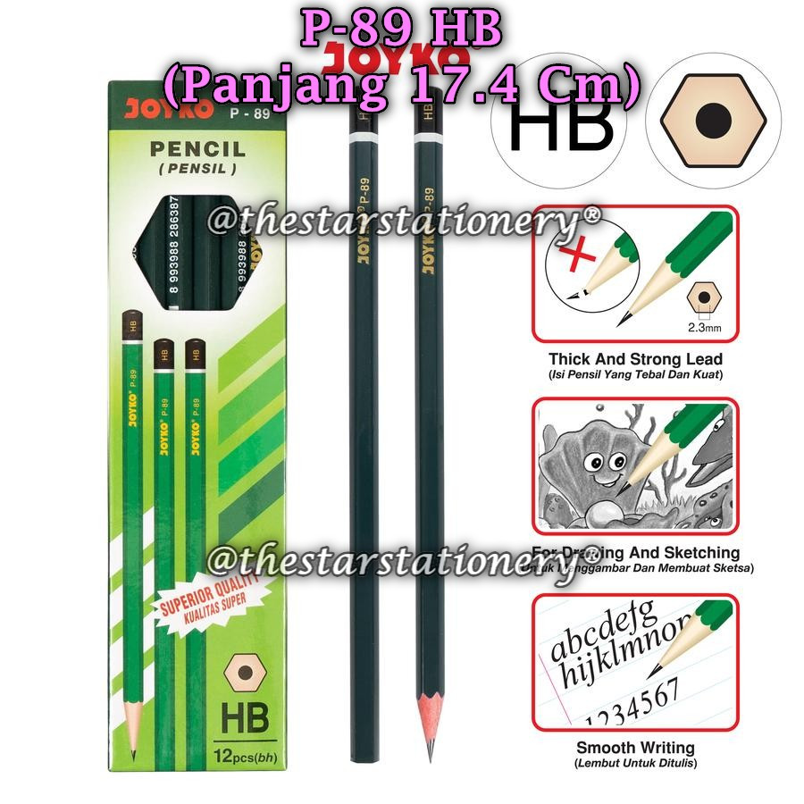 

(1 Biji) GROSIR Pensil JOYKO P-89 HB Pencil Pensil Joyko P-89 HB (1 Biji)