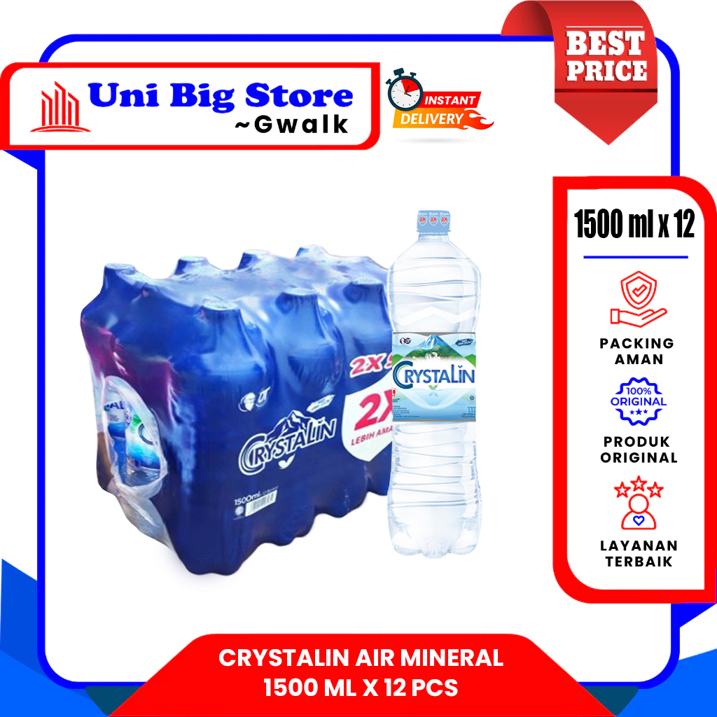 

CRYSTALIN AIR MINERAL BOTOL - (1500 ml x 12 pcs) DUS