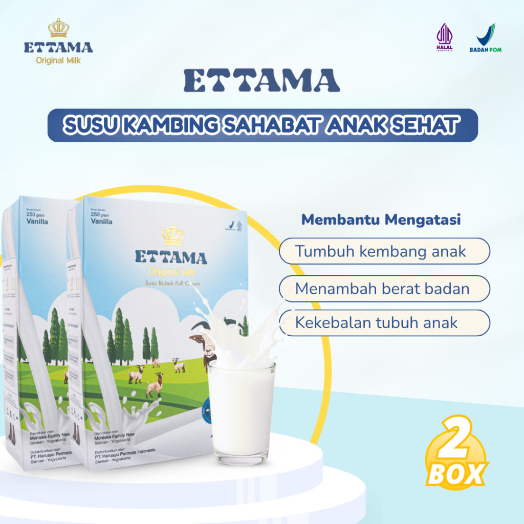 

ETTAMA BUNDLING 2 BOX – Susu Kambing Etawa untuk Tumbuh Kembang dan Menambah Berat Badan Anak