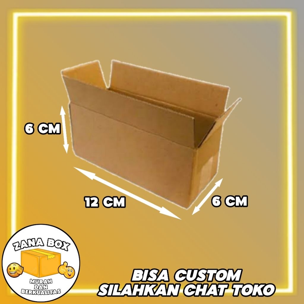 

kardus packing ukuran 12x6x6