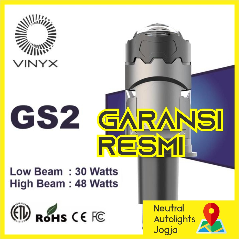 BILED MINI VINYX GS2 | Projie H4 Motor Mobil PNP Lampu Depan LED