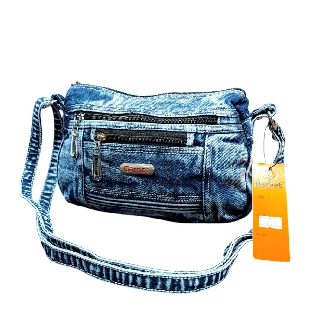 Tas selempang wanita bahan denim jeans uk kecil model terbaru simple dan lucu