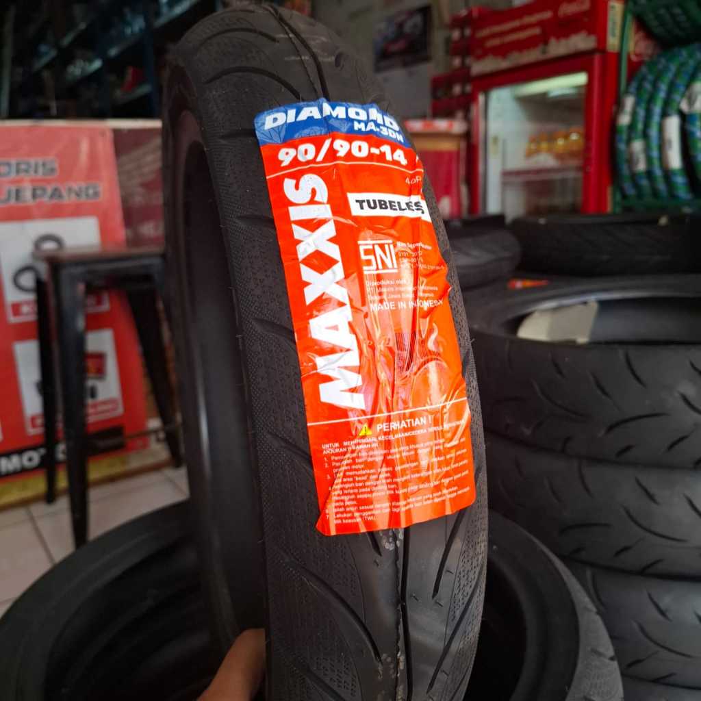 90 90  14 Diamond MA-3DN Ban Luar Matic Tubeless Maxxis Ring 14 / Ban Maxxis Diamond Ring 14
