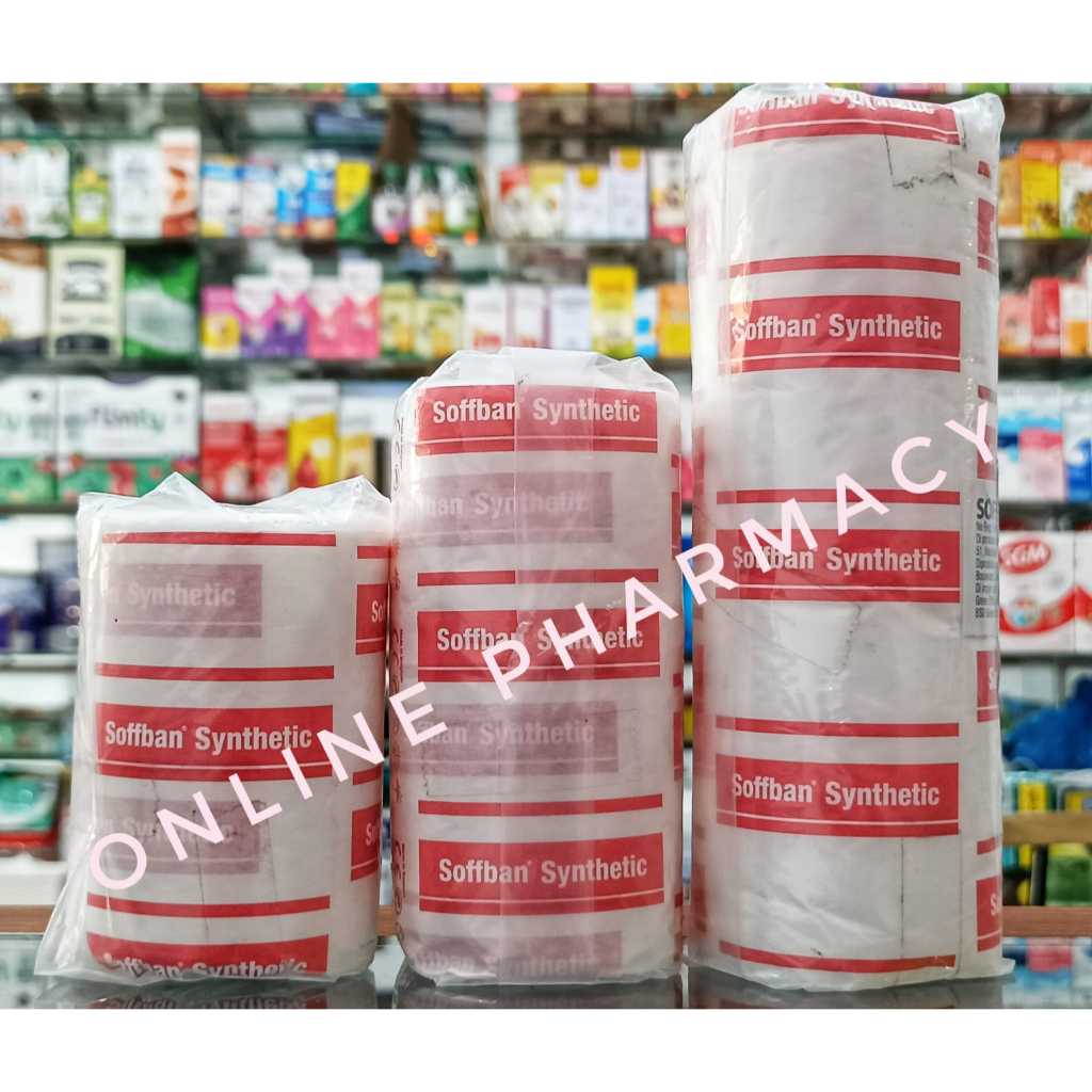 Soffban Synthetic Ukr7.5cm x 2.7m, 10cm x 2.7m &15cm x 2.7m BSN Medical Plester Patah Tulang Softban
