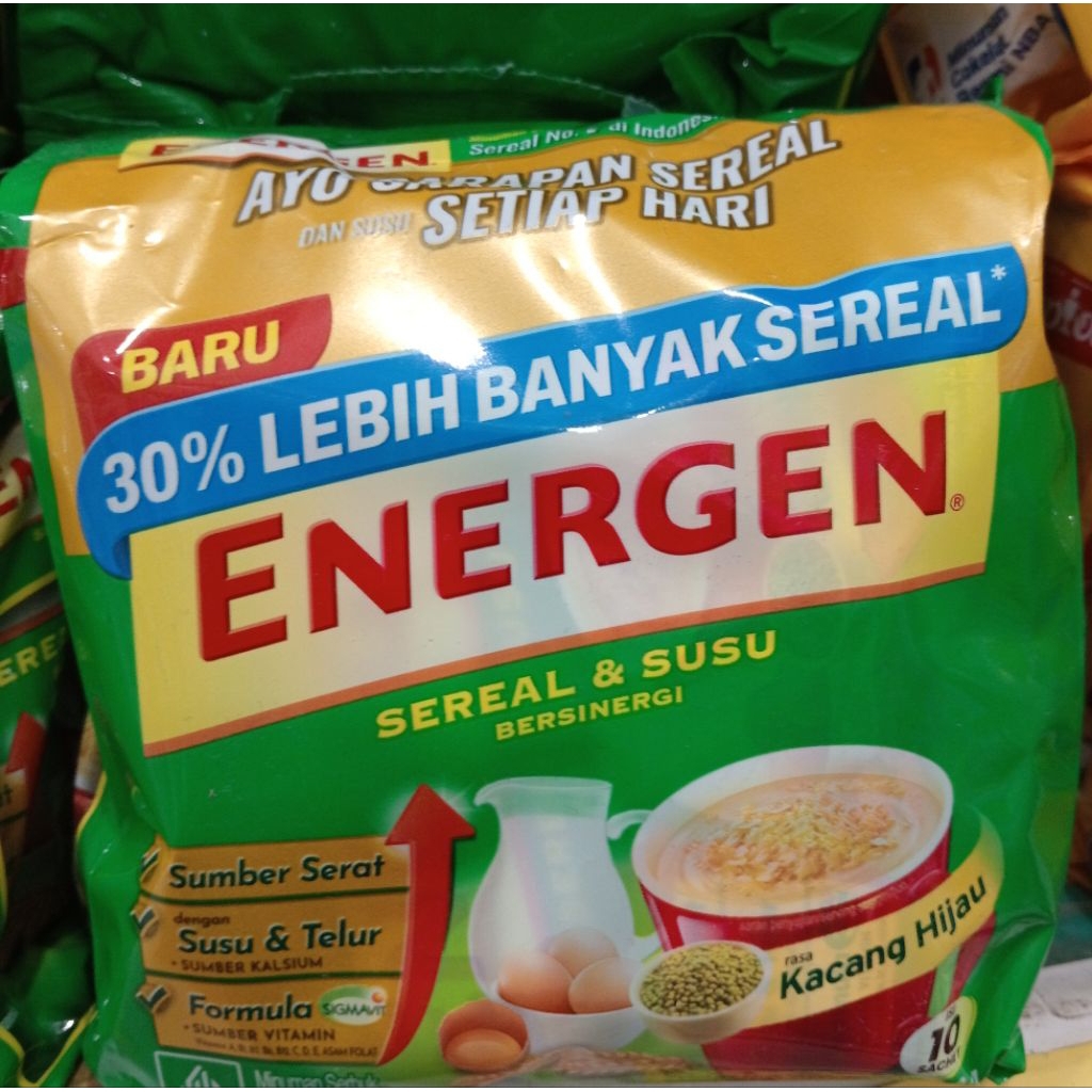 

Energen Sereal & Susu Rasa Kacang Hijau Isi 10